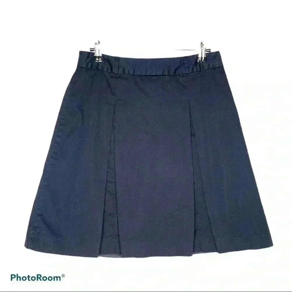 Apt. 9 Navy Pleated Front School Girl Skirt
